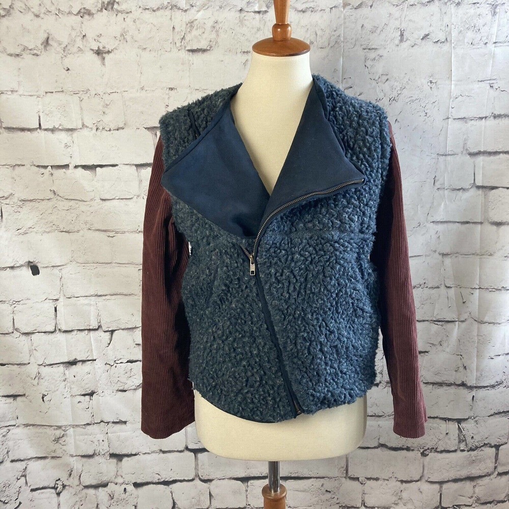 The Animals Observatory Girls Youth‎ Sherpa corduroy Crop Moto Jacket
